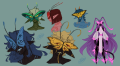 Many colorful variations among the Nythera. Art by Dani @duckitape